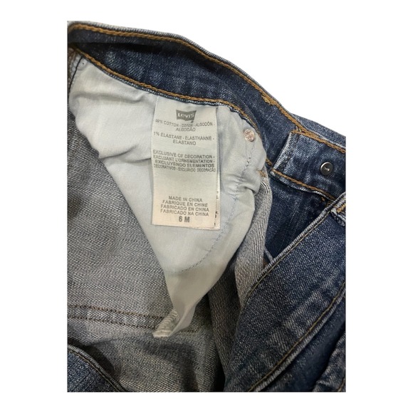 Levi's 515 Bootcut Jeans Women Blue Denim Flare Leg Size 6 M - Picture 2 of 7